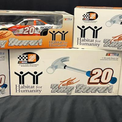 Tony Stewart #20 NASCAR Habitat for Humanity Die Cast Cars, 1:18 & 1:24 Scale