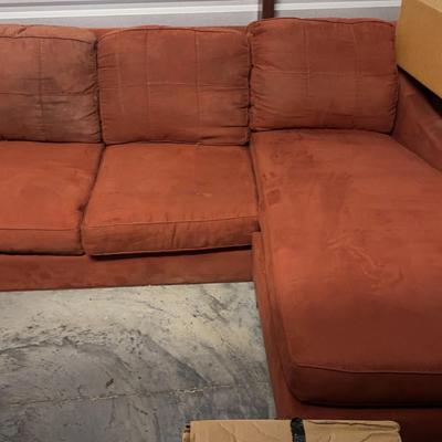 Cindy Crawford Home Upholstered Sectional Couch with Chaise