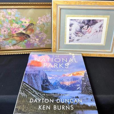 “The National Parks” Coffee Table Book & Two Outdoor Paintings
