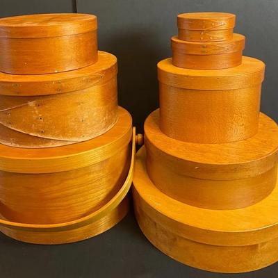 Shaker Oval Wooden Box Set