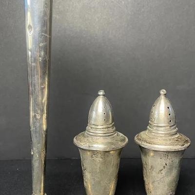 Sterling Silver Salt & Pepper Set with Candle Holder (256 g)