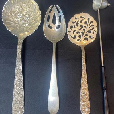 Sterling Silver Antique Serving Spoons (270.7 g)