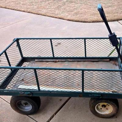 Steel Mesh Garden Utility Cart