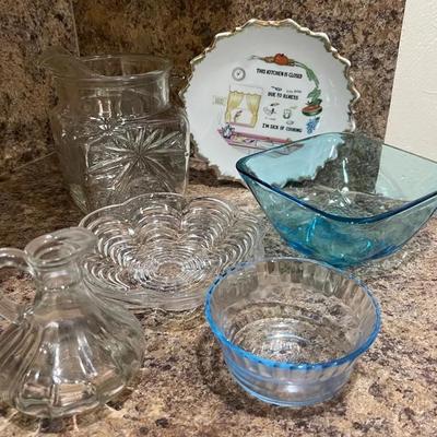 Assortment of Vintage Glass Dishes