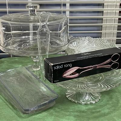 Vintage Glass Serving Ware 