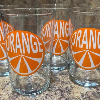 Vintage "Luminarc" Orange Slice Juice Glasses