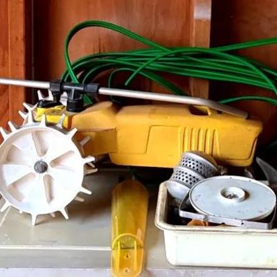 Sprinkler, Hose, and Assorted Tools