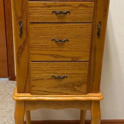 Wooden Jewelry Armoire