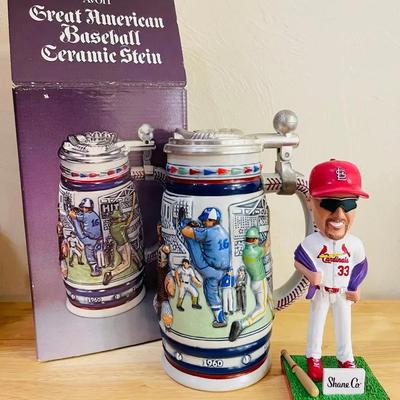 “Avon” Baseball Stein and Larry Walker Bobble head
