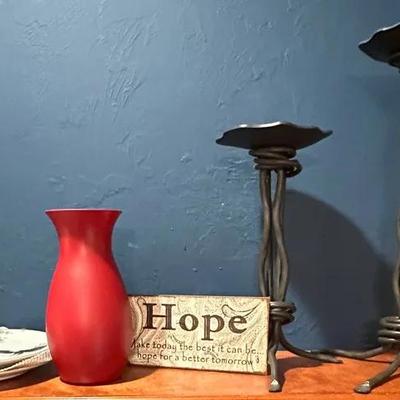 Rustic Iron Mantel Decor