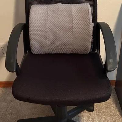 Black Mesh Office Chair with Cushions