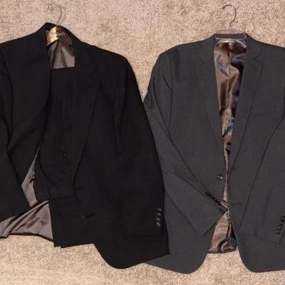 Folded Gray and Black Suits