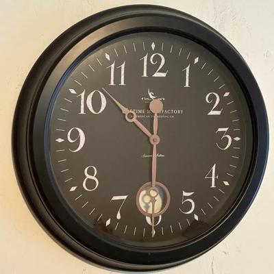 Black Round Wall Clock - Anniversary Edition