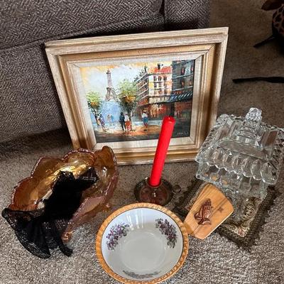 Vintage Art and Dish Set
