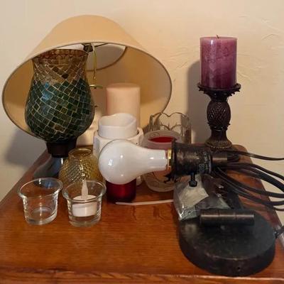 Decorative Lamp and Candle Set