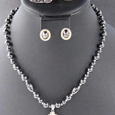 Magnetic Necklace, Earrings, and Brooch Pins