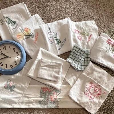 Dishcloths and Towels Embroidered Bundle 