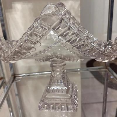 Antique EAPG "Adams & Co" Crystal Wedding Collins Anniversary Fruit Stand