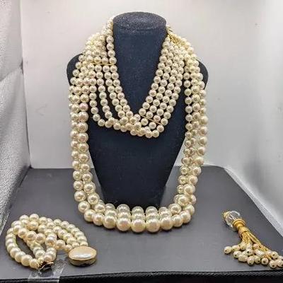 Jewelry Collection Of  Faux Pearls