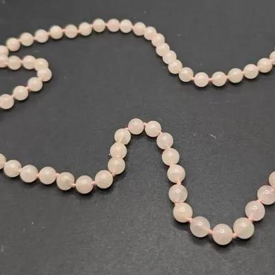 Rose Quartz Beaded Necklace 