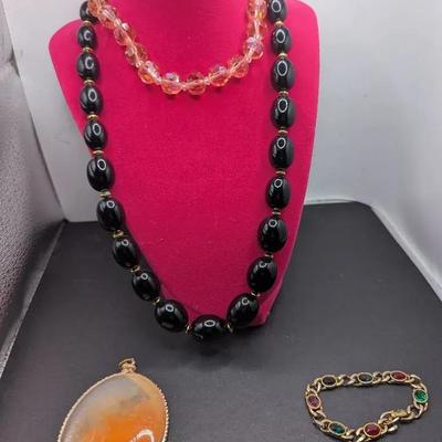 Trifari Oval Cut Rhinestones Set In Each Color frame Midtolate Twenty Century  Bracelet Plus