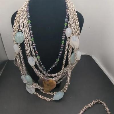 Sterling Silver Garnet Tennis Bracelet Plus