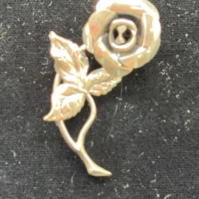 Beau Sterling  Flower Pin 