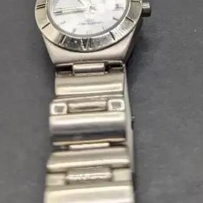 Elgin II ELT005 170 VJ White Face Silvertone Numerical Watch 