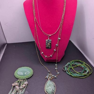 Aventurine Gemstone Jewelry Brooch, Sugarfix Designer Turquoise Plus