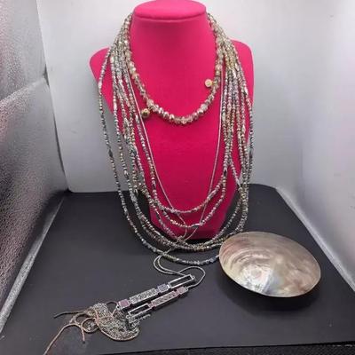 Belt Buckle , WHBM Necklace, ISS Designer Bracelet Plus