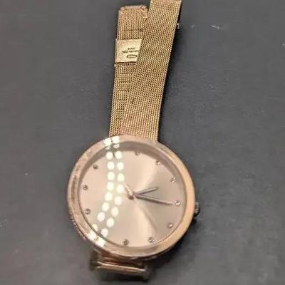 Goldtone Face Goldtone CZ Numerals Watch