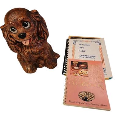 Vintage Cookie Jar And Cookbooks