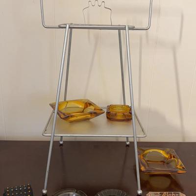 Vintage Ash Trays & Tray Stand 