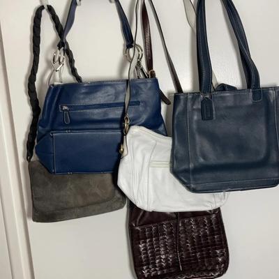 Coach Leather Purse And Four More Leather Purses 