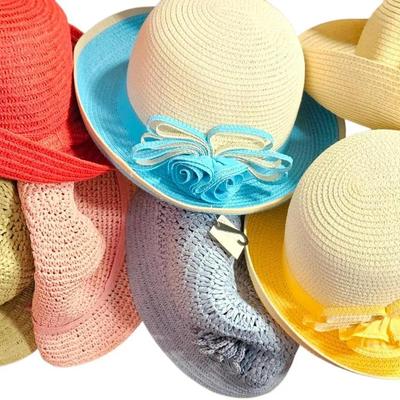 Vibrant Summer Woven Sun Hats