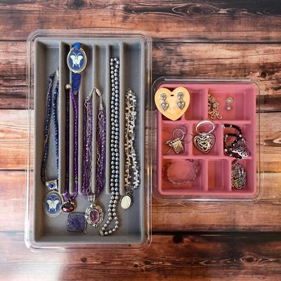 Sale Photo Thumbnail #144: Sterling silver and gemstone necklaces from the Echo of the Dreamer line, Mars and Valentine, and Amy Kahn Russell