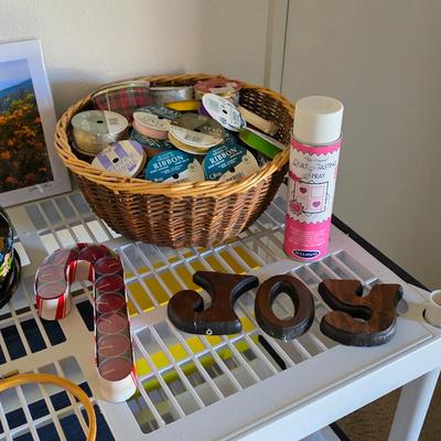 Spools of ribbon for crafting