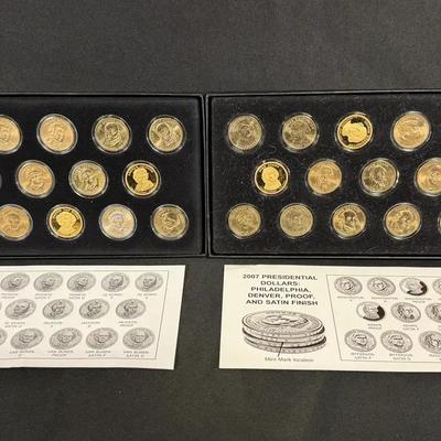 DMJ317 - 2007-2008 Presidential Dollars - Satin and Proofs