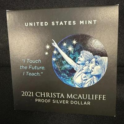 DMJ311 - 2021 US Christa McAuliffe Proof Silver Dollar