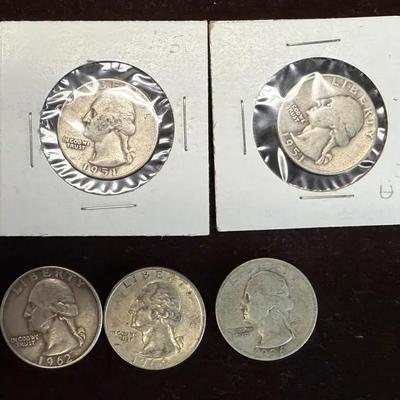 DMJ339 - Silver Quarters - Washington & Standing Liberty