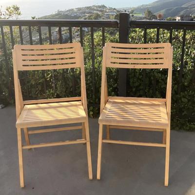 Wooden Folding Chairs (2)