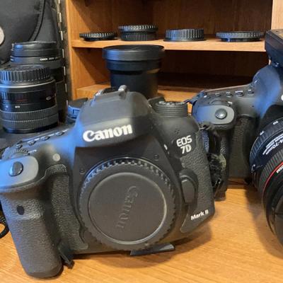 Canon Camera Lot: EOS 7D Mark II & 6D Mark II ~ Multiple Lenses, Tripods, Bags & More