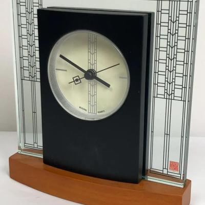 Bulova Glasner House Desk Clock - Frank Lloyd Wright Collection