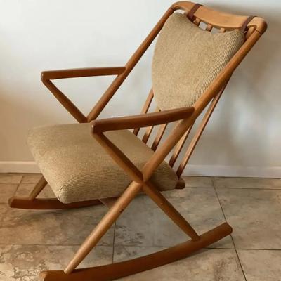Benny Linden MCM Teak Rocking Chair 