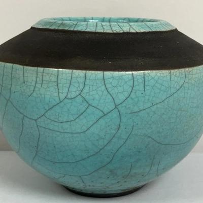 Raku Pottery Vase 