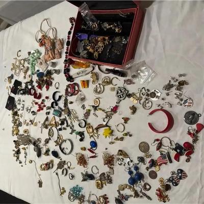 Box Of Costume Jewelry 