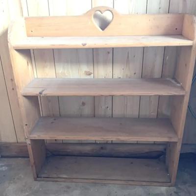 Small Wood Heart Shelf