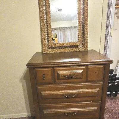Chest Of Drawers And Mirror 