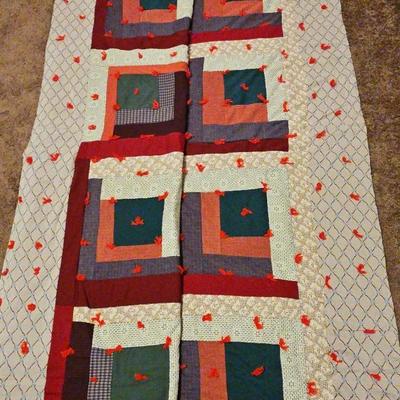 Beautiful flower Backed Quilt 