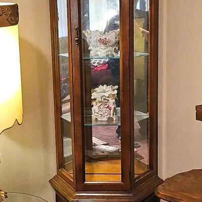 3 Sided Curio Cabinet 